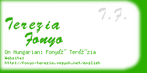 terezia fonyo business card